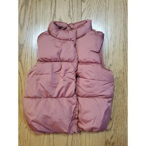 Old Navy 4T Puffer Vest Unisex Frost-Free Vest for Toddler Dusty Red Pink EUC